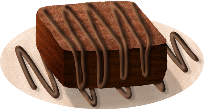 Brownies Cake Illustration